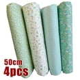 thumbnail image 1 of 4Pcs 25Cm/50cm DIY Square Craft Sewing Cotton Cloth Patchwork Soft Floral Fabric, 1 of 8
