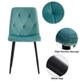 thumbnail image 4 of KATBOC Velvet Dining Chair Set of 4, Modern Upholstered Side Chair,Cyan, 4 of 6