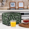 thumbnail image 6 of Xecao Green Snakeskin Print 2 Slice Toaster Cover with Pockets, Small Appliance Cover, Dust and Fingerprint Protection, Machine Washable, 6 of 7