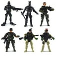 thumbnail image 1 of 6 Pcs 1/18 Forces Spéciales Soldats SWAT Figurines d'Action Modèle de Soldat Militaire pour Collection, 1 of 8