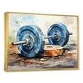 thumbnail image 2 of Designart "Lifting Weights II" Weightlifting Floater Framed Canvas Art Print, 2 of 5