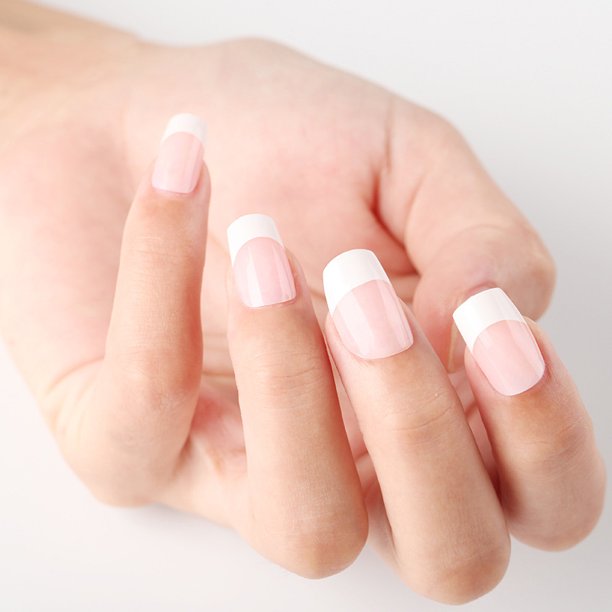 Half Cover French Acrylic False Nail Tips Square Medium Pure White Pointed Easy Diy Nail Art Manicure Products Walmart Com
