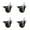 4 Swivel - Posi Lock Brakes  - Maroon, variant on 3 Inch Maroon Polyurethane 3/8 Inch Threaded Stem Caster with Brake