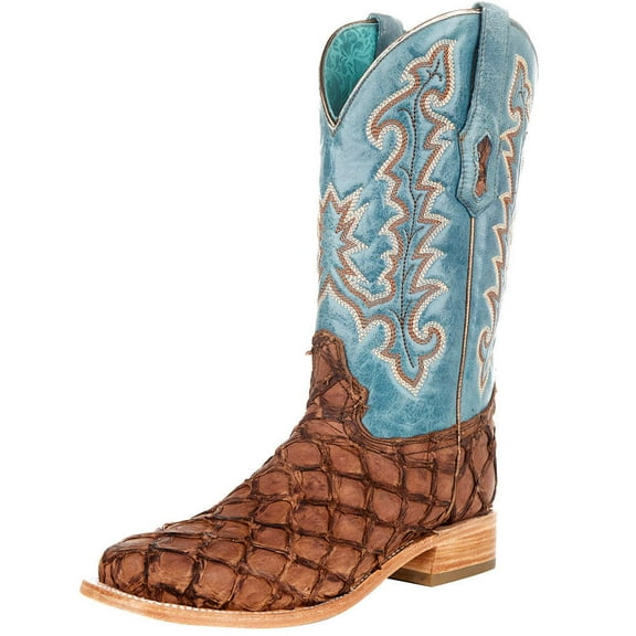 Corral Women's Piracuhu Exotic Embroidered Western Boot Broad Square Toe - A4205 11 M  US