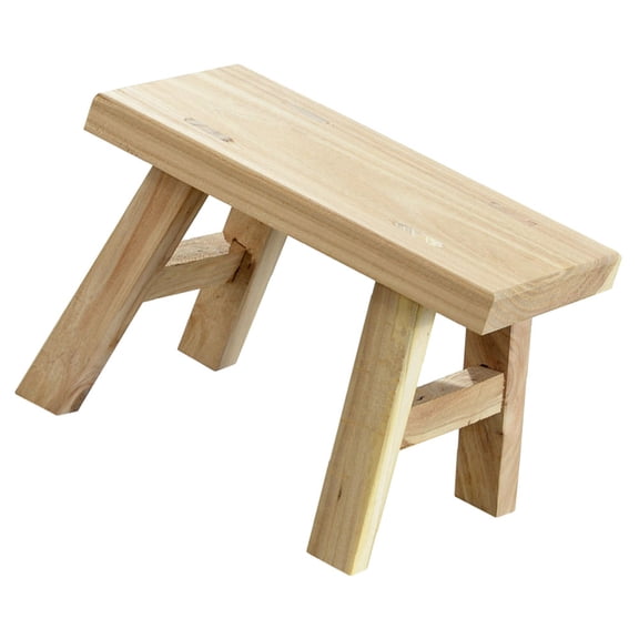UPKOCH Children's Step Stools Wooden Khaki Height Adjustment 1Pack