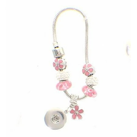 - Bracelet Crystal Ball Beads DIY interchangeable Snap Button fits 18mm