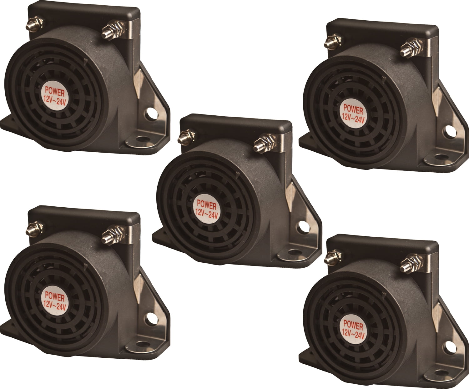 5 Pack of Truck Trailer Backup Alarms 12V 24V 97dB Back Up Alarms