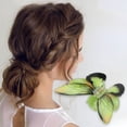 thumbnail image 2 of Unique Bargains Women's Butterfly Hair Clips 2 Pcs Green Black 4.13"x3.58"x1.57", 2 of 5