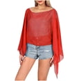 thumbnail image 3 of Hrsba Womens Summer Cover Up Solid Color Breathable Beach Sun Protection Cover Up Dress Casual Summer Tops for Women, 3 of 7
