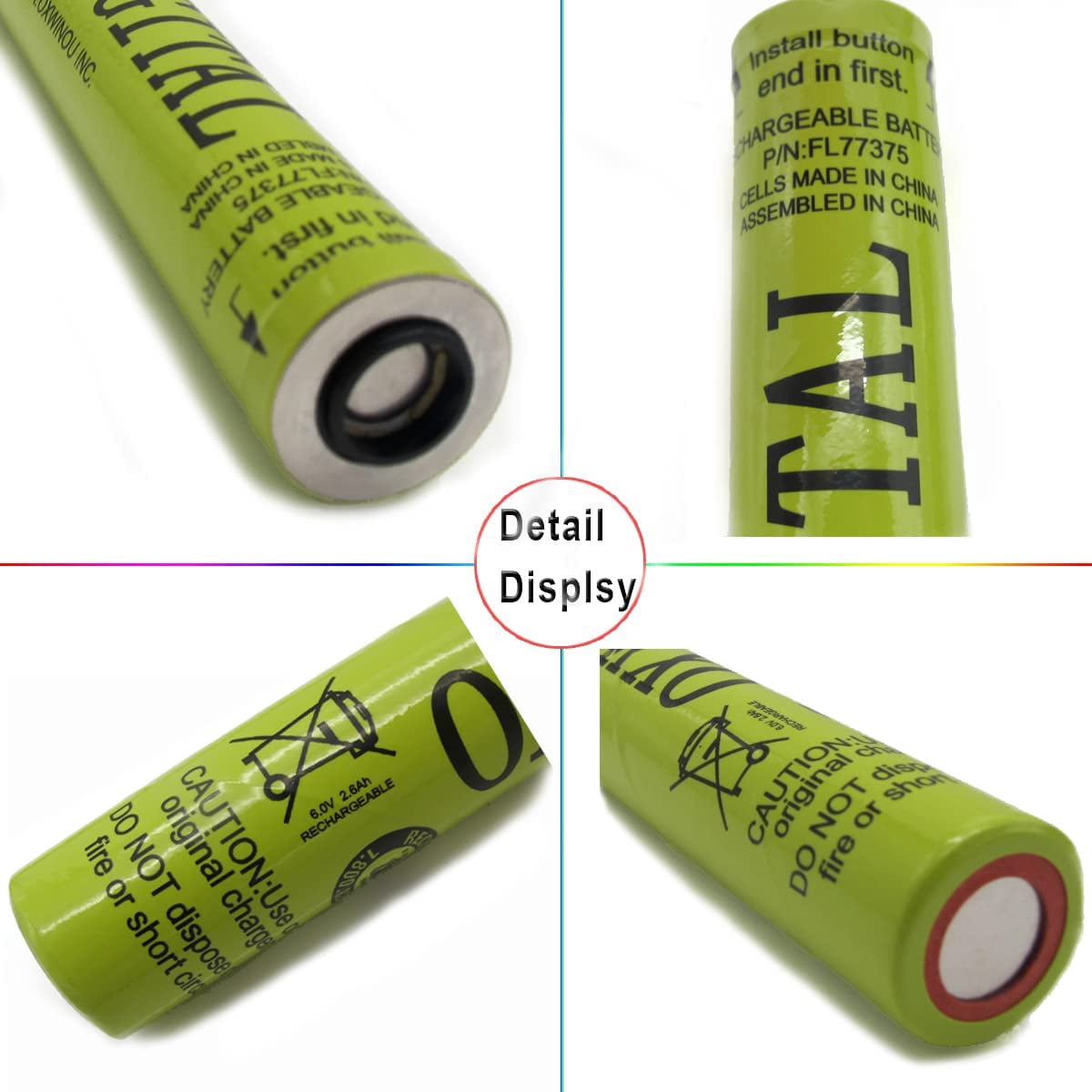 77375 Battery Compatible with FLASHLIGHTS 77175 9926J SL20 SL20L SL20XP-LED 6V 2600mAh NiMH Stick (1-Pack)