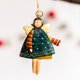 thumbnail image 5 of Decoraciones de Navidad para el Colgante de Ángel de Arte de Hierro Retro Del Hogar, Estambula de Cabeza de Madera de 4 Piezas para Decoración de Mesa Del Manto Del Árbol de Vacaciones, Decoraciones D, 5 of 9