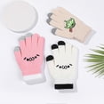 thumbnail image 3 of Guantes de cinco dedos para mujer, estilo coreano de invierno, para estudiantes, con dibujos animados bonitos, de terciopelo, tejidos gruesos, para parejas, 3 of 6
