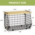 thumbnail image 3 of TINANA Stackable Fruit Baskets with Lid, 3 Pack Hanging Wire Fruit Basket for Kitchen Counter, Pantry Organizer for Fruits, Potatoes, Onions, Black, 3 of 7