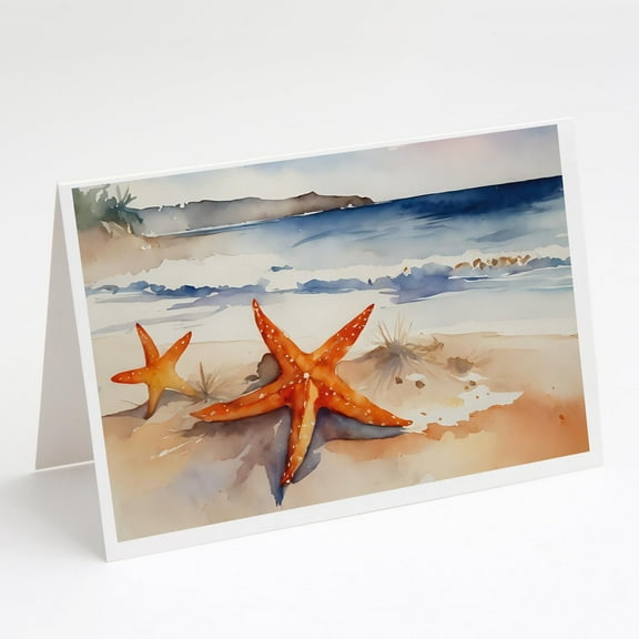 Starfish Greeting Cards Pack of 8 7 in x 5 in