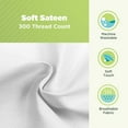 thumbnail image 3 of Cotton Fabric 4x12" Neck Roll Pillowcase - Soft Washable Sateen Weave Pillow Cover - Made in USA, White, 3 of 9