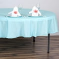 thumbnail image 2 of BalsaCircle 10 Pieces 90" Light Blue Round Polyester Tablecloths Fabric Table Cover Linens, 2 of 8