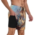 thumbnail image 2 of Fotbe Sailing Ship Ocean Sunset Traje de Baño para Hombre – Shorts de Natación de Secado Rápido con Forro y Bolsillos-Medium, 2 of 6