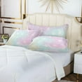 thumbnail image 6 of GZHJMY Sky Rainbow Pillowcase, Super Soft Pillow Shams Covers, Plush Cozy Pillow Cases with Zipper, 21" X 54"（215）, 6 of 6
