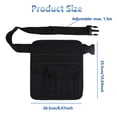 thumbnail image 2 of Riñonera para herramientas de jardinería, bolsa para dinero en la cintura para camarero de restaurante con soporte para lápiz con cinturón ajustable y soporte para cheques (negro), 2 of 5