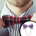 thumbnail image 2 of Corbata Pajaritas Doble capa Minnieouse Violeta H3112-5, 2 of 6