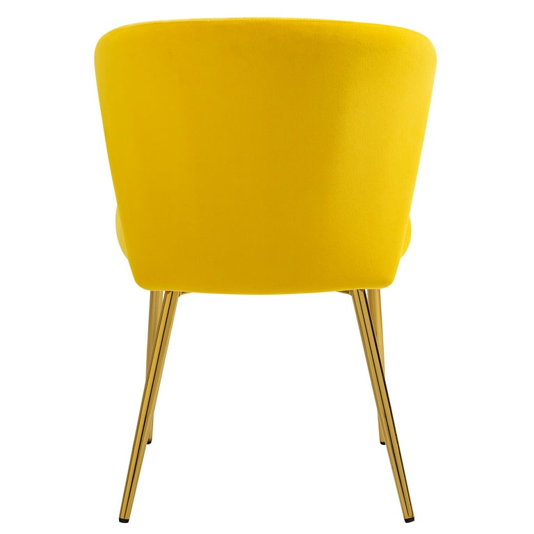 MOJAY Modern Velvet Upholstered Dining Chair with Deep Groove