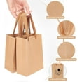 thumbnail image 3 of 50 bolsas de papel kraft marrones, bolsas de compras, bolsas de regalo con asas de cordón de nailon, bolsas de papel para dulces, 3 of 6