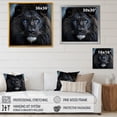 thumbnail image 4 of Designart "Midnight Blue and Black Lion" Animals Framed Wall Art Decor - Modern Black Lion Entryway Framed Wall Art Print, 4 of 6