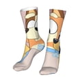 thumbnail image 3 of Lsque Bluey Print Women's Men's Novelty 16in Crew Socks Cotton Socks Knee High Socks for Walking,Running,Nurses,Pregnancy, 3 of 6