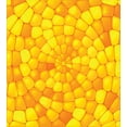 thumbnail image 3 of Yellow Duvet Cover Set, Abstract Corn Pattern with Vivid Colored Design Elements Country Life Themed, Decorative 3 Piece Bedding Set with 2 Pillow Shams, Queen Size, Orange Yellow, by Ambesonne, 3 of 3