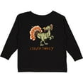thumbnail image 3 of Inktastic Clever Turkey Thanksgiving Dinosaur Boys or Girls Long Sleeve Toddler T-Shirt, 3 of 5