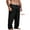 Black, variant on Caitzr Mens Silk Satin Pajamas Pyjamas Pants for Men Sleep Bottoms Nightwear Sleepwear Trousers