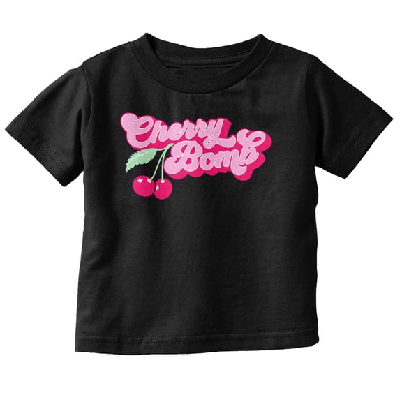 Cute Vintage Retro Cherry Bomb Youth T Shirt Tee Girls Infant Toddler Brisco Brands 6M
