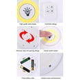 thumbnail image 3 of Debajo de las luces del gabinete Lámpara de atenuación COB Escaleras interiores Cocina Dormitorio Iluminación nocturna Funciona con pilas Tipo Iluminación y accesorios tipo 4 Weißes Licht Inteprter HA063044-06, 3 of 6