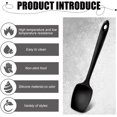 thumbnail image 3 of 5 Pieces Silicone Spatula Heat Resistant Rubber Spatula Seamless Silicone Spatula Flexible Long Handle Jar Spatula NonCPDD stick Spatula Kitchen Utensils for Cooking, Baking and Mixing, Black, 3 of 7