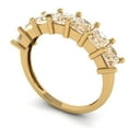 thumbnail image 2 of 2.03 ct Brilliant Princess Cut Natural Morganite 14k Yellow Gold Eternity Band SZ 10.5, 2 of 6