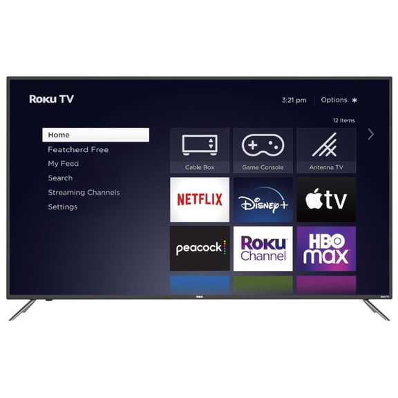 RCA 32" Class HD 720P Roku Smart LED Television, RTR3260-W, Black (New)