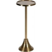 Sanzo Bohemian Side Table, 9 x 9 x 23, Gold, Decorative Pedestal End Table for Display and Storage