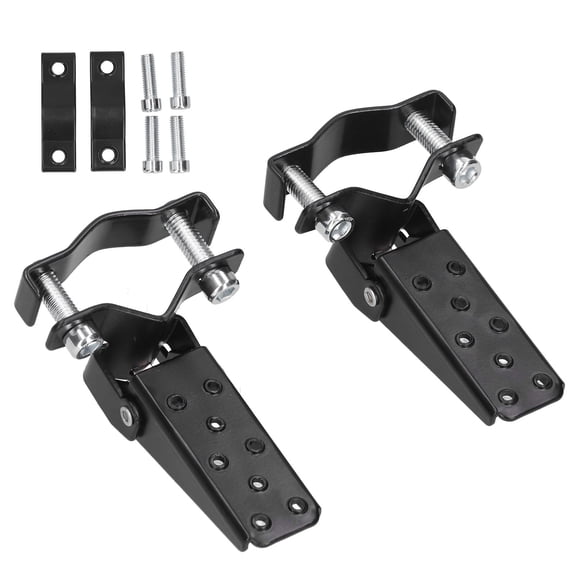 Heavy,Duty Steel Motorcycle Foot Rest, Adjustable, Foldable Pegs For Comfort  Style, Universal