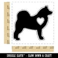 thumbnail image 2 of Alaskan Malamute Dog with Heart Self-Inking Rubber Stamp Ink Stamper - Red Ink - Large 1-1/2 Inch, 2 of 7