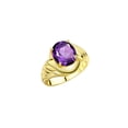 thumbnail image 3 of RYLOS Bagues pour Femmes Bague en Argent Plaqué Or 14K Style Classique Ovale 12X10MM Bague Solitaire en Pierre Précieuse Février Améthyste Bijoux pour Femmes Taille 10, 3 of 7