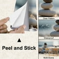 thumbnail image 4 of Peel and Stick Wallpaper Waterproof Balanced stones pebble beach sunset Wall Mural Decor Self Adhesive and Removable 100in x 144in, 4 of 8