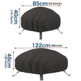 thumbnail image 2 of Injueey Cubierta protectora transpirable segura para muebles de exterior, cubierta redonda duradera y Flexible para fogones, tamaño Jardín y Patio negro 122*46CM, 2 of 6