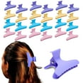 thumbnail image 1 of 24 Pack Butterfly Clamps, Salon Hair Claw Clips for Women, Styling and Sectioning, 4 Colors, 1 of 8