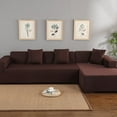 thumbnail image 1 of 2024 Puseky L Shape Sofa Covers  Polyester Fabric Stretch Slipcovers 3 + 2 seat for Sectional sofa  Coffee Corner Sofa Cover, 1 of 15