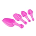 thumbnail image 1 of justharion 4Pcs Measuring Spoons Cups Set Plastic 2 Heads Flour Milk Cream Baking Tool with Clear Scale, Pink, 1 of 8