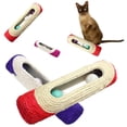 thumbnail image 2 of SPRING PARK Pet Cat Kitten Kitty Toy Rolling Sisal Scratching Post 3 Trapped Ball Training, 2 of 7