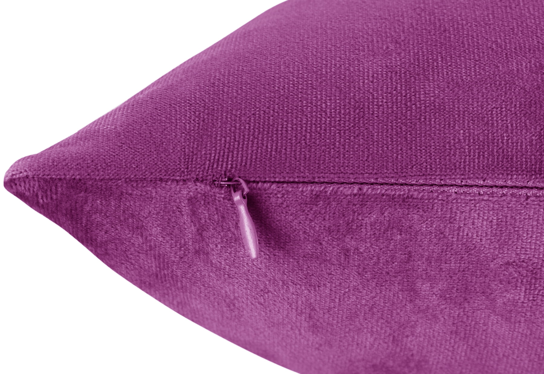 Clara Clark Plush Solid Decorative Microfiber Square Throw Pillow Cover with Throw Pillow Insert for Couch, Orchid Purple, 28"x28"", 4 Piece Decorative Soft Throw Pillow Set