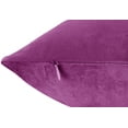 thumbnail image 5 of Clara Clark Plush Solid Decorative Microfiber Square Throw Pillow Cover with Throw Pillow Insert for Couch, Orchid Purple, 16"x16"", 4 Piece Decorative Soft Throw Pillow Set, 5 of 8