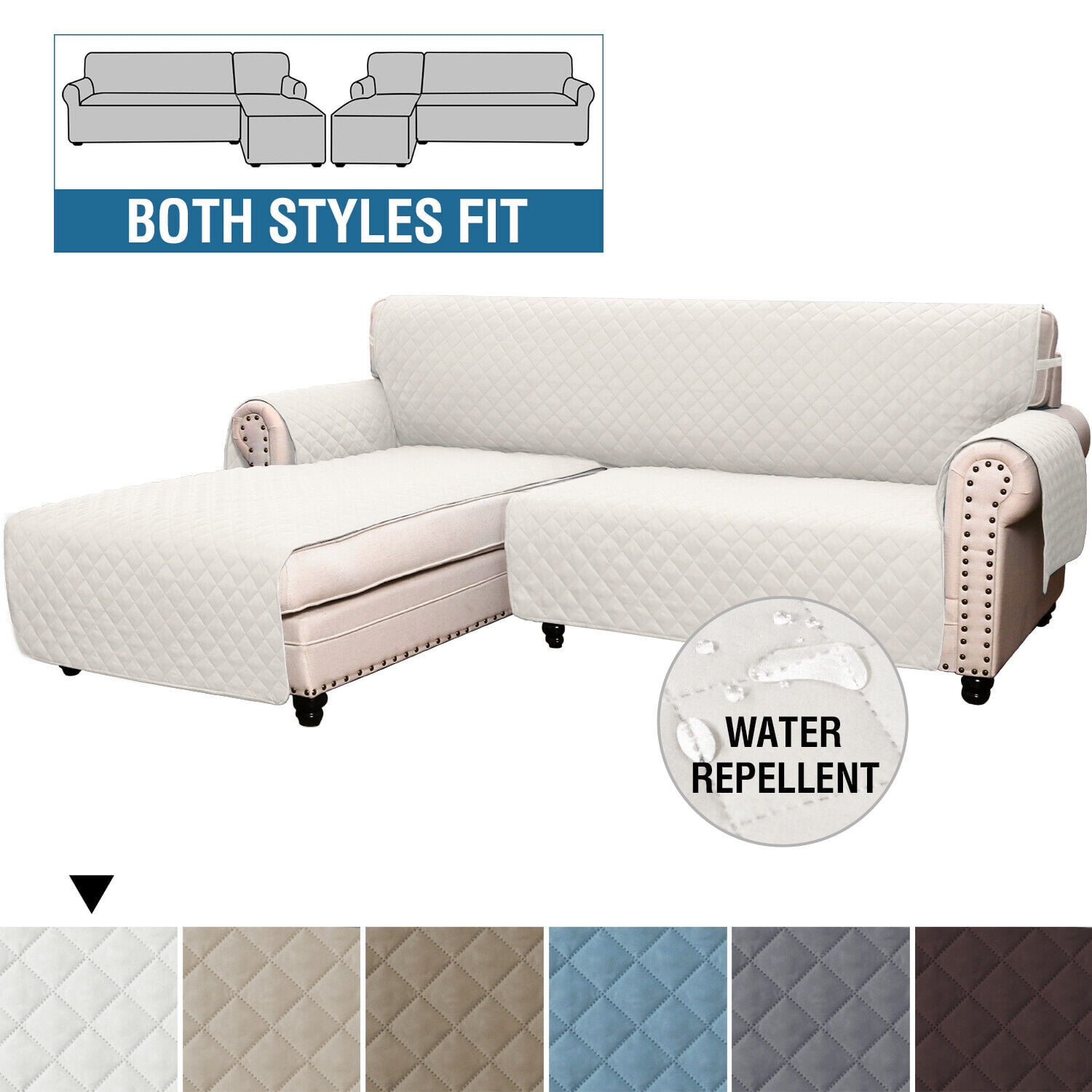 JIAN YA NA LShape Sofa Slipcover Sectional 3 Seater Chaise Cover Pet