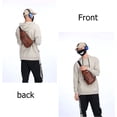 thumbnail image 4 of BULLCAPTAIN Leather Sling Bag for Men Multi-pocket Crossbody Chest Bag Travel Casual Shoulder Backpack, 4 of 6